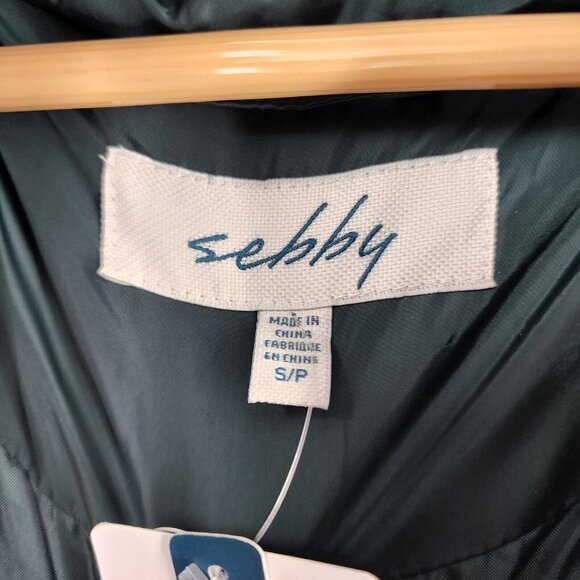 SEBBY Women's 3/4 Puffer Jacket In Bottle Green Size S NWT - Picture 8 of 12